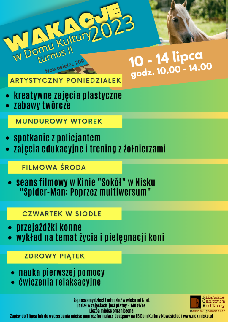 Wakacje w Nowosielcu – Turnus II