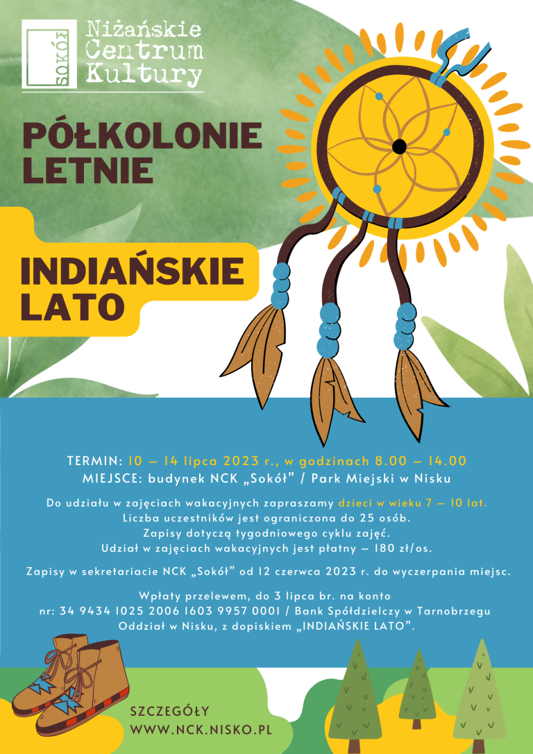 Zapisy na półkolonie letnie INDIAŃSKIE LATO