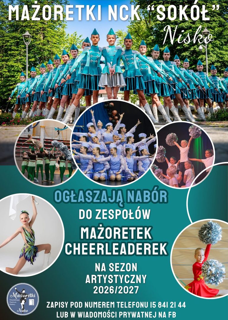NABÓR DO ZESPOŁÓW MAŻORETEK I CHEERLEADEREK NCK „SOKÓŁ”